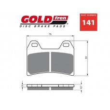 PAR PASTILHAS TRAVÃO GOLD FREN 141 S3