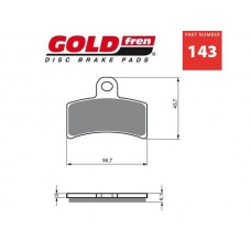 PAR PASTILHAS TRAVÃO GOLD FREN 143 K1