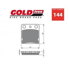 PAR PASTILHAS TRAVÃO GOLD FREN 144 K1