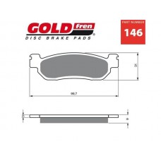 PAR PASTILHAS TRAVÃO GOLD FREN 146 S3