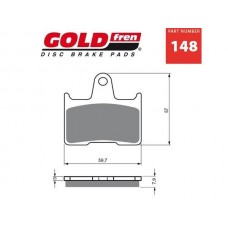 PAR PASTILHAS TRAVÃO GOLD FREN 148 S3