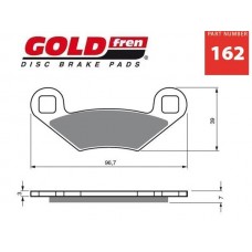 PAR PASTILHAS TRAVÃO GOLD FREN 162 K1