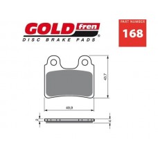 PAR PASTILHAS TRAVÃO GOLD FREN 168 AD