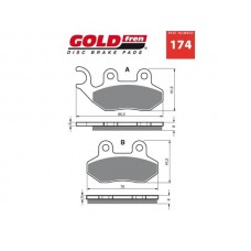 PAR PASTILHAS TRAVÃO GOLD FREN 174 AD