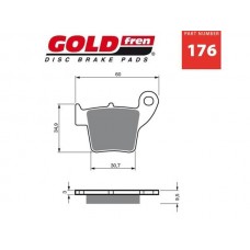 PAR PASTILHAS TRAVÃO GOLD FREN 176 K1