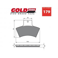 PAR PASTILHAS TRAVÃO GOLD FREN 179 K1