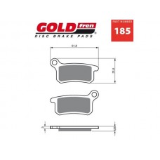 PAR PASTILHAS TRAVÃO GOLD FREN 185 K1