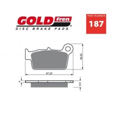 PAR PASTILHAS TRAVÃO GOLD FREN 187 K1