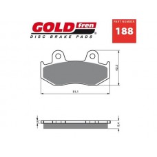 PAR PASTILHAS TRAVÃO GOLD FREN 188 AD