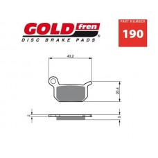 PAR PASTILHAS TRAVÃO GOLD FREN 190 K1