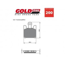 PAR PASTILHAS TRAVÃO GOLD FREN 200 S3
