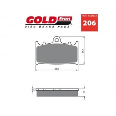 PAR PASTILHAS TRAVÃO GOLD FREN 206 S3