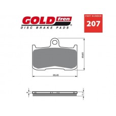 PAR PASTILHAS TRAVÃO GOLD FREN 207 S3