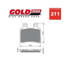 PAR PASTILHAS TRAVÃO GOLD FREN 211 AD