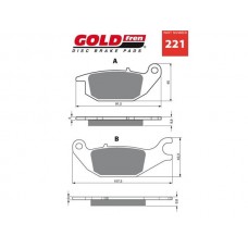 PAR PASTILHAS TRAVÃO GOLD FREN 221 AD
