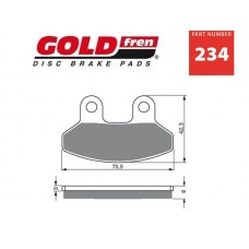 PAR PASTILHAS TRAVÃO GOLD FREN 234 AD