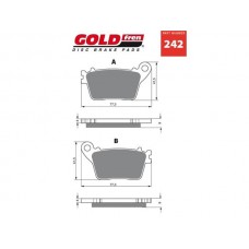 PAR PASTILHAS TRAVÃO GOLD FREN 242 S3