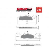 PAR PASTILHAS TRAVÃO GOLD FREN 245 K1