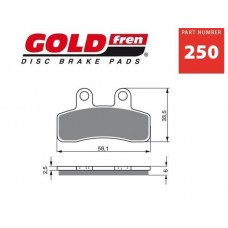PAR PASTILHAS TRAVÃO GOLD FREN 250 AD