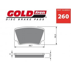 PAR PASTILHAS TRAVÃO GOLD FREN 260 K1