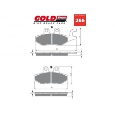 PAR PASTILHAS TRAVÃO GOLD FREN 266 AD