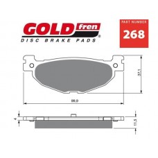 PAR PASTILHAS TRAVÃO GOLD FREN 268 S3