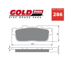 PAR PASTILHAS TRAVÃO GOLD FREN 286 AD