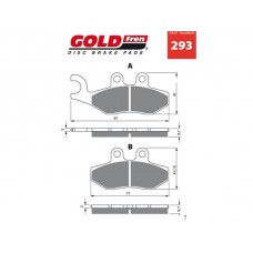 PAR PASTILHAS TRAVÃO GOLD FREN 293 AD