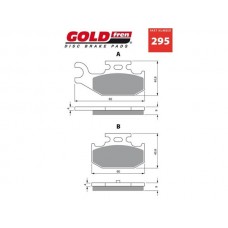 PAR PASTILHAS TRAVÃO GOLD FREN 295 K1
