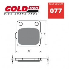 PAR PASTILHAS TRAVÃO GOLD FREN 077 K1