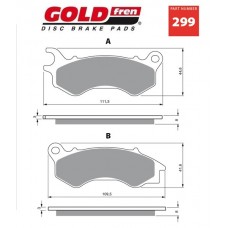 PAR PASTILHAS TRAVÃO GOLD FREN 299 AD