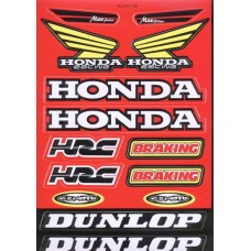 KIT AUTOCOLANTES PLANO 16 HONDA VERMELHO
