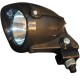 FAROL ATV PEQUENO PRETO 12V 20W HALOGÉNIO C/ SUPORTE