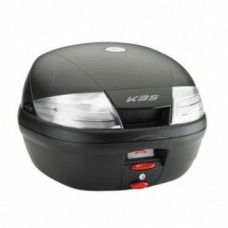 TOP CASE KAPPA 35 LTS PRETO (C/ BASE K628) REFLECTOR BRANCO - K35N